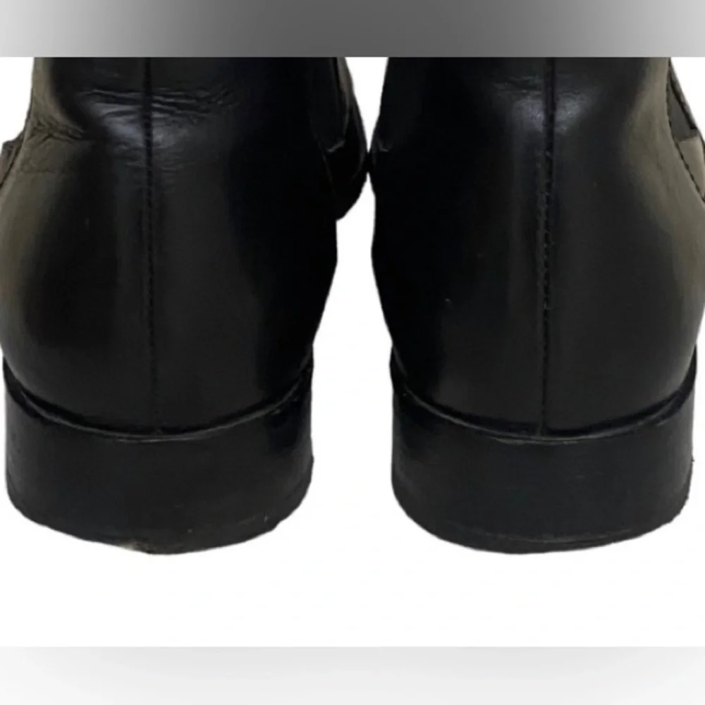 Country Road Black Leather Chelsea Ankle Boots